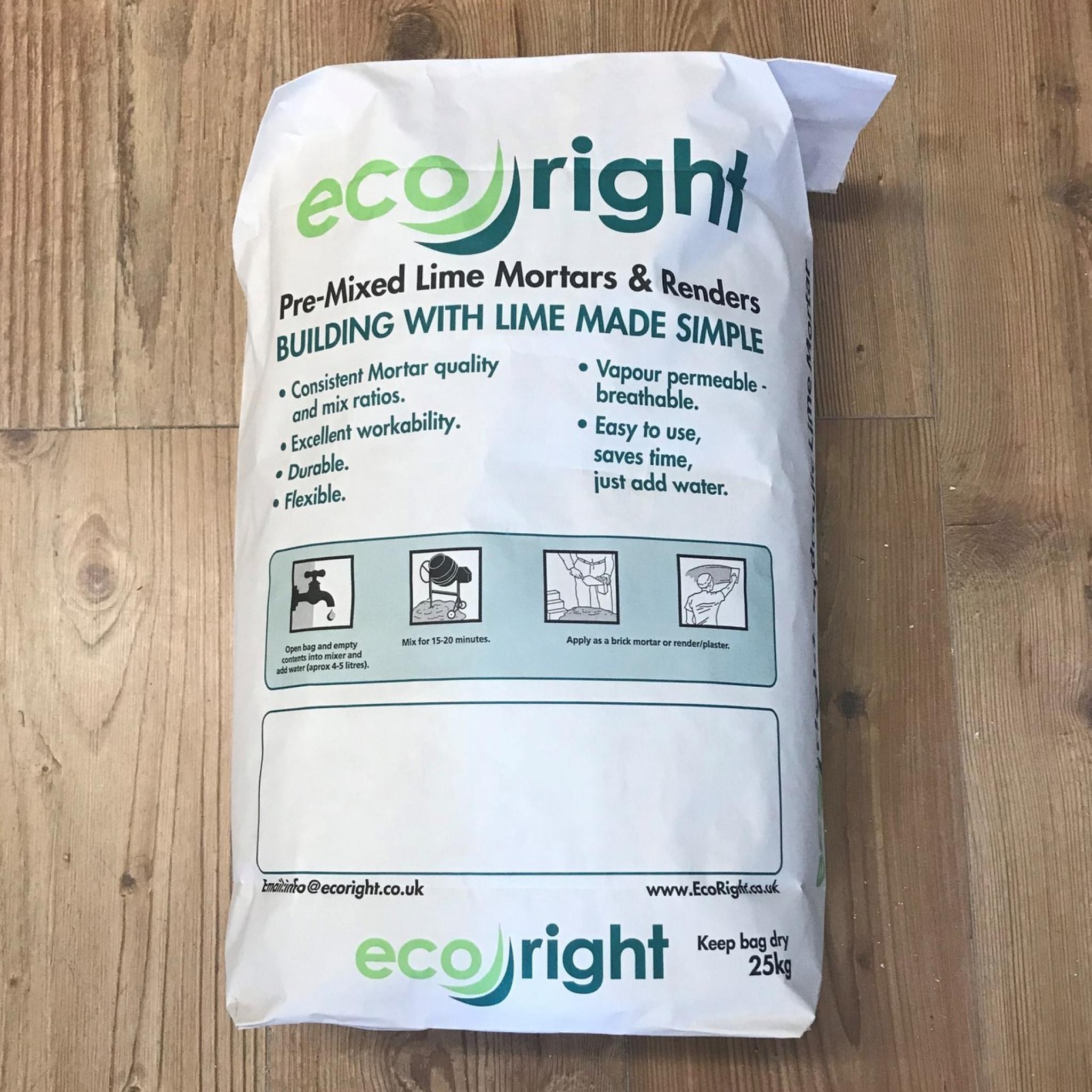 Eco Right Moderate Lime Mortar Hydraulic Lime Stuff