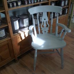 Chair painted in Eiderdown claypaint and finished with earthborn Furniture Wax