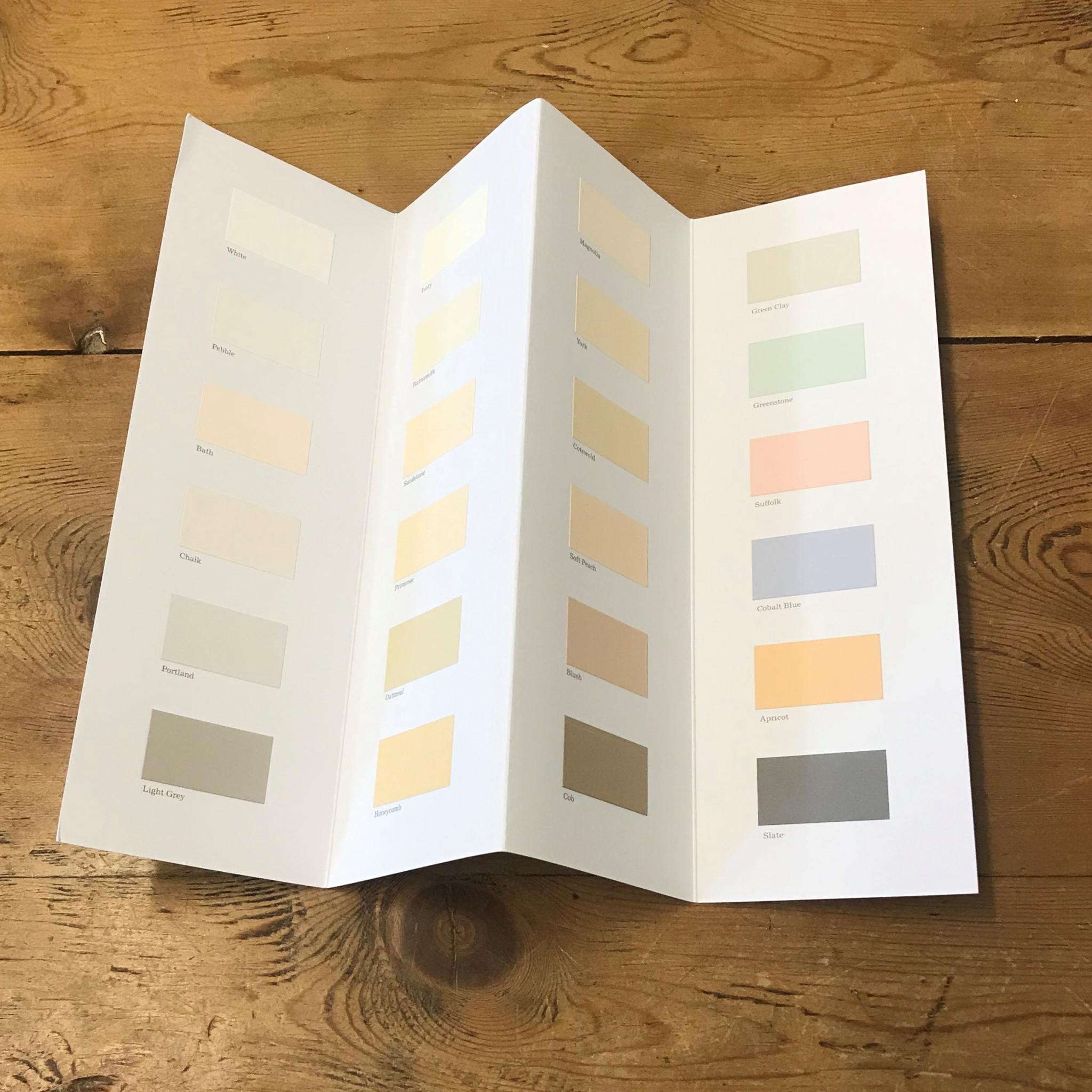 Earthborn Silicate Paint Colourcard 